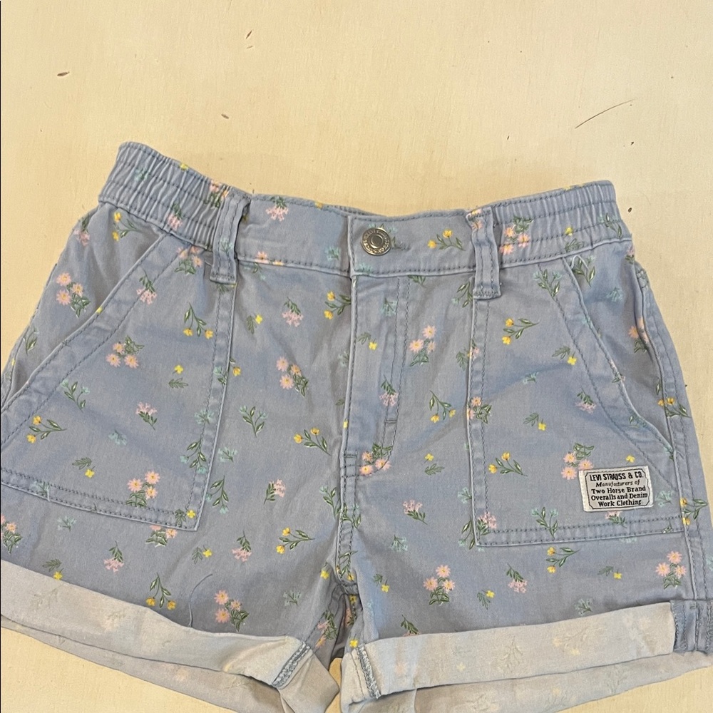 Levi's Light Blue Floral Shorts
